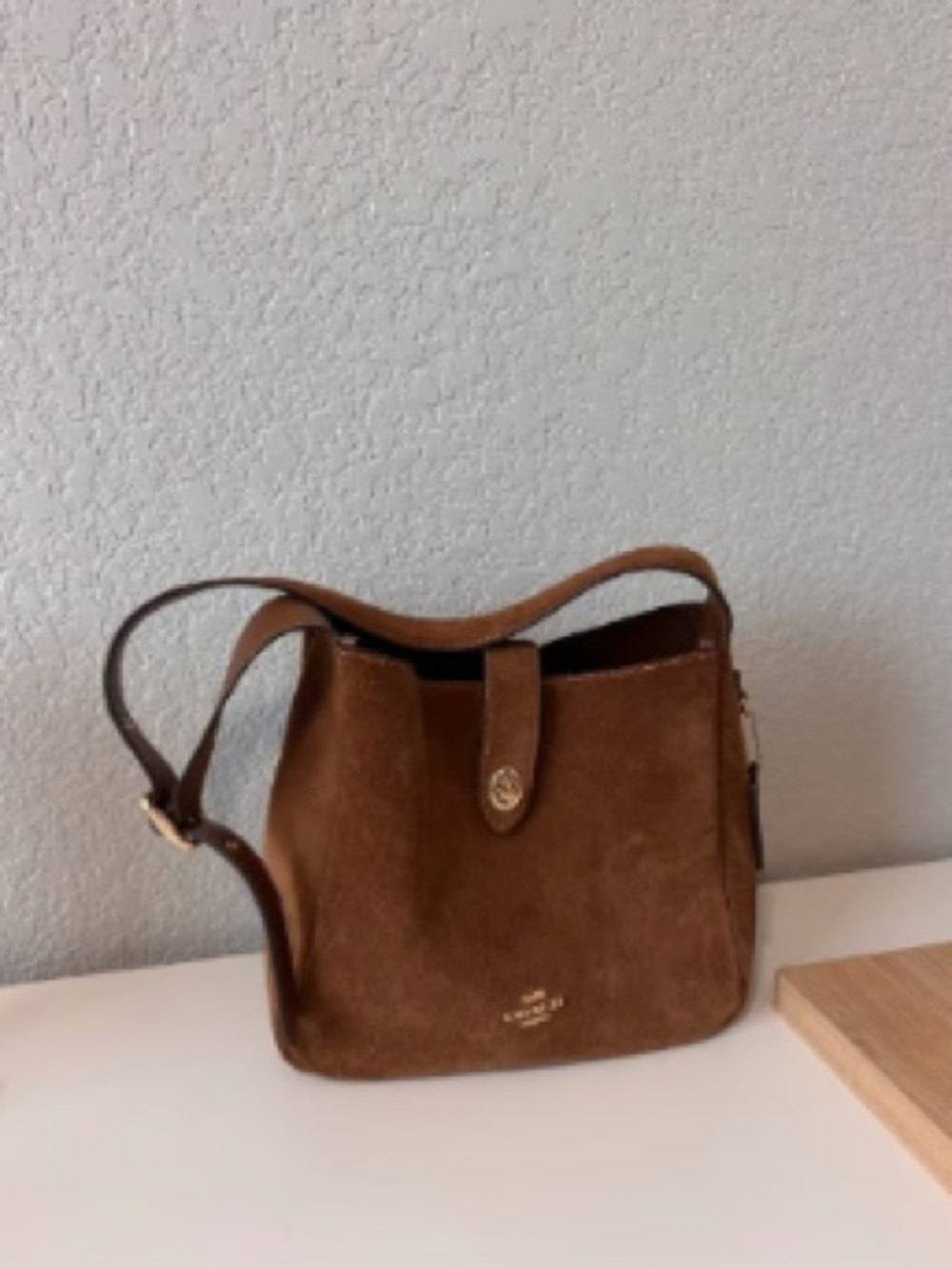Coach Brown Suede Shoulder Bag